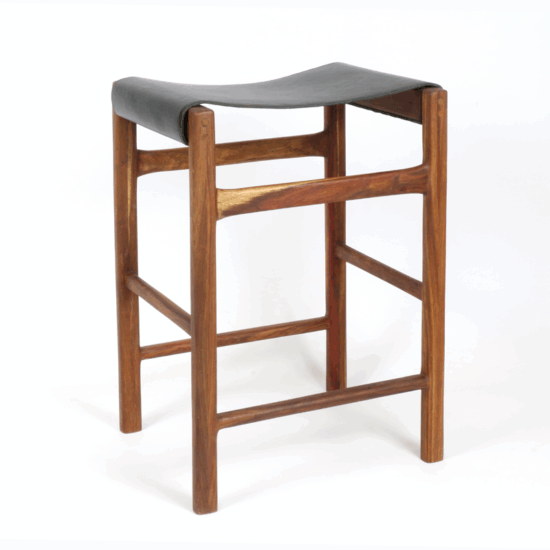 Sling Barstool Dark Leather